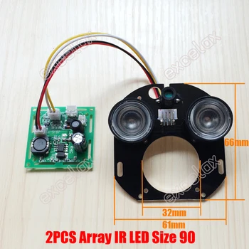 Vandtætte IR Bullet Kamera Case & Array LED Board & Beslag Størrelse 90 Aluminium Kabinet Sunshield Dække IP66 Udendørs Boliger