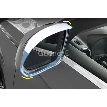 Bil bagfra Ede Glas, Spejl Trim Ramme Regn Skjold solskærm Skygge ABS Chrome 2stk For VOLVO XC40 2018 2019 2020