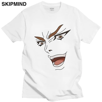 Streetwear Mandlige Jojo Bizarre Eventyr Tee Top Besætning Hals kortærmet Bomulds T-shirt Fritid Dio Face T-Shirt Manga Tøj Gave