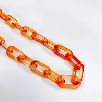 1m Multicolors Resin Plast Oval Form Kæde Halskæde Armbånd Charms til Smykker at Finde Diy Håndlavet Materiale KP3302