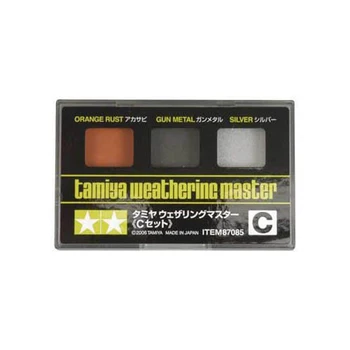 Tamiya 87085 3-Farve Militære Forvitring Master-C Set - Rust, Gun Metal ,Sølv