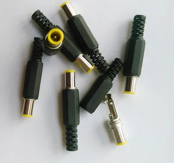 250pcs x 6,5 mm x 4.4 mm med 1,3 mm Pin Power DC-Stik Stik til oplader Plast dc adapter 6,5 x 4.4 mm dc stik med 1,3 mm spids