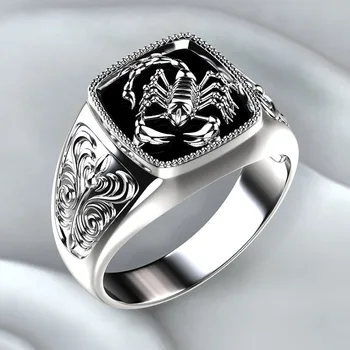 Mode Scorpion Ringe Vintage Punk Præget Gift Scorpion Finger Ring Til Mænd, Kvinder Jubilæum Gave Z5T498