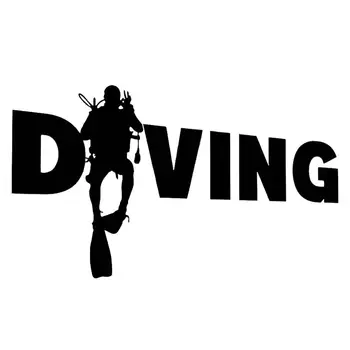 Sjove Nye Mode Dykker Dykning Bil Mærkat Motorcykel Decal Tilbehør PVC-15cm X 9cm