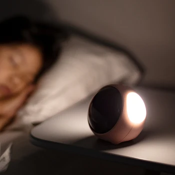 Vækkeur Lampe Lyd Kontrol-LED Nat Lys Søde Udtryk Pixel Digital Ur Wake Up Light USB-Genopladelige sengelampe