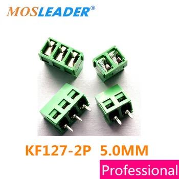 Mosleader Terminaler KF127-2P 1000PCS Strygejern KF127-5.0-2P 300V 10A Skrue 3Pin 5.0 Lige Pin PCB Skrue Terminal Blok-Stik