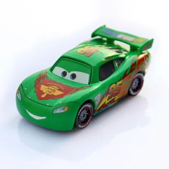 Disney Pixar Biler 2 Grønne Lynet McQueen limited edition Metal Trykstøbt legering Toy Car-modellen for børn gift 1:55-Mærket legetøj