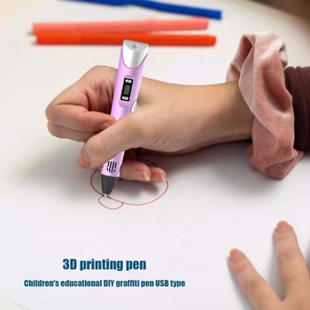 ALLOYSEED 3D-Pen LED-Skærm DIY 3D-Print Pen PLA Filament Børn Graffiti Tegning 3D-Printer Pen Creative Toy Gave Til Børn