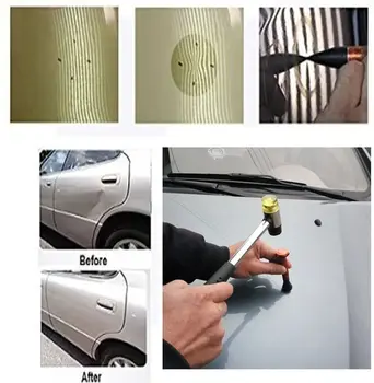 Auto Krop Dent Removal Reparation Hagl Hammer Tryk på Ned-Værktøjer med 9 Stk Anden Størrelse Metal Paintless Dent Removal Tools