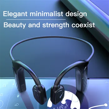 Bone Conduction Hovedtelefon Bluetooth Sports Hovedtelefon Elegant Design Vandtæt IPX5 Headset Med Mikrofon Til at Køre