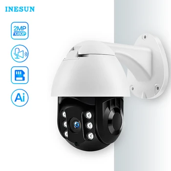 Inesun [2020 Nyeste] Udendørs Trådløs Sikkerhed Kamera, 1080P HD, WiFi PTZ IP-Kamera Vandtæt Støtte Auto Tracking to-vejs lyd