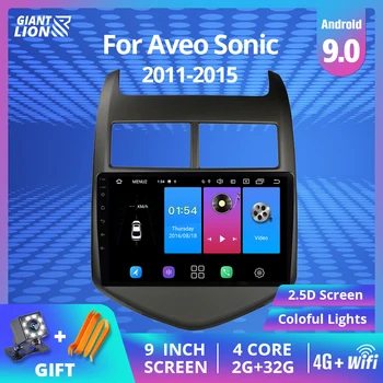 2DIN Android 9.0 Bil Radio For Chevrolet Aveo Sonic 2011-Bil GPS-Multimedia-Afspiller, GPS-Navigation Støtte DVR DVD-Afspiller