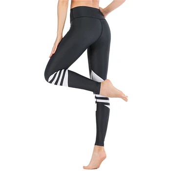 2021 Ny Solid Black Yoga Bukser Kvinder Problemfri løbetights Patchwork Fitnesscenter Leggings S-XL Pige, Høj Talje Slank Fitness Bukser