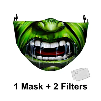 Halloween Sjove Voksen Ansigtsmaske Vaskbar Genanvendelige Støvtæt Mode Print Munden Maske Ørekrogene Børn Unisex Åndbar Mascarillas