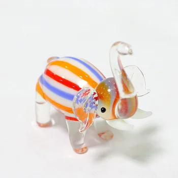 Håndlavede Murano Glas Elefant Håndværk Figurer Hjem Plads Skrivebordet Xtmas Dekoration Ornamenter Miniature Landlig Stil Dyr Statue