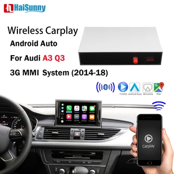 For AUDI A3 Q3 Trådløse Carplay Android Auto OEM-Tv med Støtte Spejl Link Omvendt Kamera MMI System Mms-AirPlay
