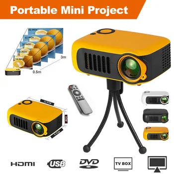 Mini Bærbare Lomme Projektor HD 1080P LCD-Film Video Home Theater HDMI USB-FKU66