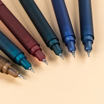 6stk Ren Retro Gel Pen Sæt 0,5 mm Kuglepen Matte Krop Markør for at Skrive Tegning Signatur Kontor Skole E6781