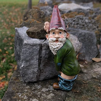 Harpiks Frække Have Gnome-Statue Jul Kjole Op DIY Have Dekoration Harpiks Gnome Indretning Julegave