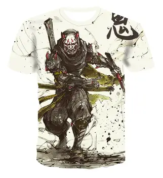 2020 ny personlig T-shirt sommer mode design kortærmet tegnefilm kriger 3D-T-shirt, mænds casual cool top S-6XL