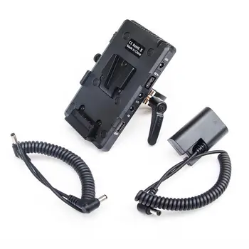 FOTGA Strømforsyning Systerm Batteri Adapter Plade V-Lock D-tryk let på Pladen med LP-E6 kabel til Udsendelse i HD-SLR kamera