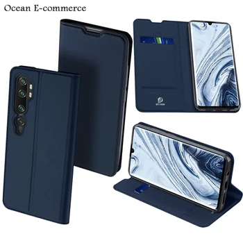 DUX DUCIS Skin Touch PU Læder taske Til Xiaomi Mi Note 10/ Pro Luxury Tyndt Kort Slot Stå Flip Cover Tilfælde, Xiaomi Mi Note10 Pro