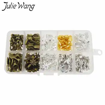 Julie Wang 200pcs Engros Multi-Form, Farve Blandet Lim på Kaution Vedhæng Klip Smykker Tilbehør DIY Finde Gratis opbevaringsboks