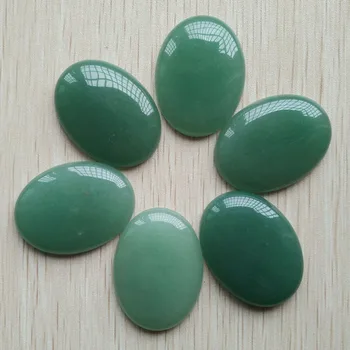 Engros 6stk/masse naturlig grøn aventurin sten Oval CAB CABOCHONSLEBET mix 30x40mm perler til gør det selv smykker at gøre gratis fragt