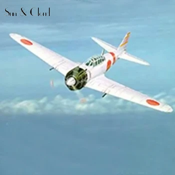 1:72 3D Japansk A6M Zero Fighter Fly Fly Papir Model Samle Hånd Arbejde Puzzle Spil DIY Kids Legetøj