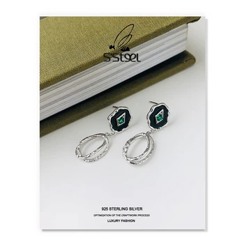 S'STEEL Designer Øreringe af 925 Sterling Sølv Dorp Øreringe Til Kvinder Geometriske Zircon Earings Nye Tilbehør Joyas Smykker