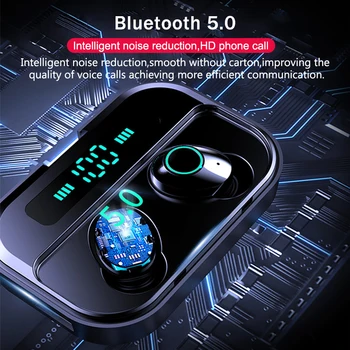 M7 TWS Bluetooth-V5.0 Hovedtelefon Stereo Trådløse Øretelefoner MINI-HIFI Sound Sport Hovedtelefoner Håndfri Gaming Headset med Mic