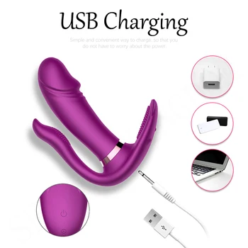 Bærbare Kvindelige Vibrator Remote Control Silicone Dildo Klitoris G-punkt Stimulator-Anal Massageapparat Varme-Design Sex Legetøj til Kvinde