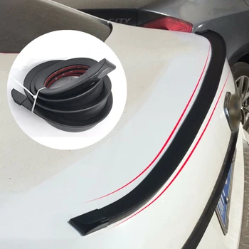 Universal-Automotive Bil Bageste Tag Kuffert Spoiler bagskærm Læbe Trim Sticker-Kit Black Fleksibel Længde 1,5 m DIY Påmontering af Bil-Styling