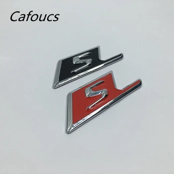3D Metal S Logo Emblem Bil Bag bagklappen Badge Navneskilt Klistermærke Til Mercedes Benz AMG
