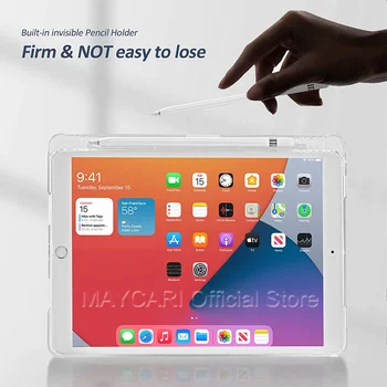 Orange Daisy Silikone iPad Sag For 10.9 Luft 4 12.9 Pro 2020 10.5 Luft 3 Med Pen Slot 10,2 tommer 8 7 Til 12.9 Pro 2018 Mini 5