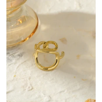 Yhpup Minimalistisk Metal Tekstur Kæde Ring Nyt Design, Guld, Kobber Finger Ring for Kvinder Charme кольцо женское bryllupsgave 2020