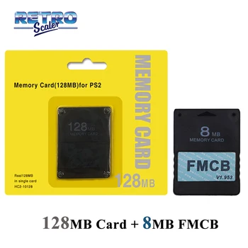 128 MB Gemme Spillet Funktion Hukommelseskort til PS2 og V1.953 FMCB Gratis Spil Kort 8MB/16MB/32 MB/64MB til PS2