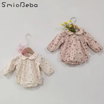 Koreanere Efteråret Baby Blomster Piger Rompers Ins Børn Japan Søde Stil Lille Blomst Baby Behageligt Tøj Tøj Buksedragt Kid