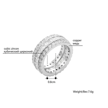 Klar Farverige Cubic Zircon Engagement Ring For Kvinder, Guld, Sølv Farve Ring, Bryllup Smykker 2020 Fashioin Tilbehør Luksus