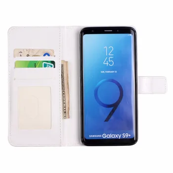 For Samsung Galaxy S9 S8 Plus 3D Marmor Etui på For Fundas Samsung S7 S7 Kant SM-G930 Tilfælde Flip Wallet Læder Stå Dække Coque