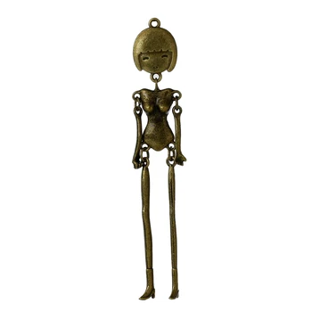 8SEASONS Krop DIY-Toy Dukke at Gøre Charme Vedhæng Human Kvindelig Skelet Antik Bronze 10.4 cm x1.8cm-10,2 cm x1.8cm,3 Pc ' er