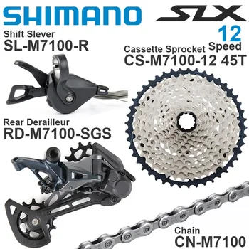 SHIMANO SLX M7100 1x12v Groupset Shifter Bagskifter 12 hastighed 10-45T/51T Kassette Kædehjul, Kæde 124L for MTB Cykel Oprindelige
