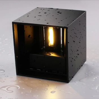 Cube COB Udendørs LEd-væglampe er Vandtæt Justerbar Lysende For boligindretning Have Trapper Spejl Veranda