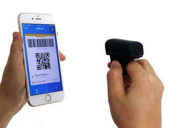 Mini Bluetooth Wireless finger barcode scanner en stregkode-læser CCD-1D 2D Laser QR Bærbare Ring kode Bærbare Håndholdte scanner