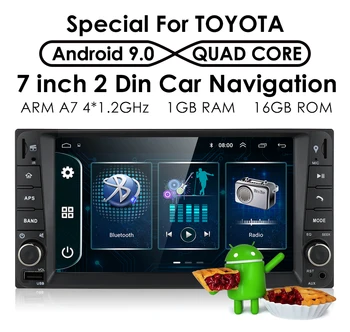1G RAM Touch Screen Android 9.0 Universal Bil GPS Navigation Radio Til Toyota Camry Alphard Echo Rush Allion Auris Celica Yaris
