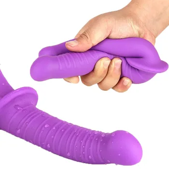 Dobbelt Hovedet Dildo Butt Plug Masturbator Stropløs Strap on Penis, Vagina Stimulation Par Lesbisk Sex Legetøj