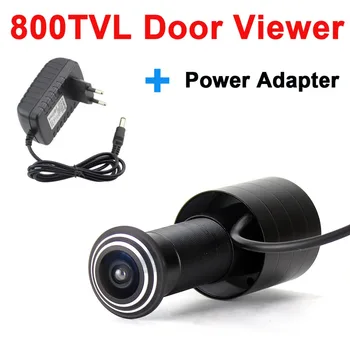 800TVL Farve Døren Øje Hul Kighul Video Kamera vidvinkel Døren Viewer tilføje DV 12V1A Power Adapter