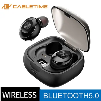 CABLETIME HiFi Trådløse Hovedtelefoner TWS Vandtæt Bluetooth5.0 Farverige Øretelefoner med Smart Phones Huawei Oneplus 8 C339