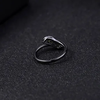 PERLE ' S BALLET 0.53 Ct Naturlige Chrome Diopside Gemstone Ring 925 Sterling Sølv Enkle Elegante Ringe til Kvinder Fine Smykker