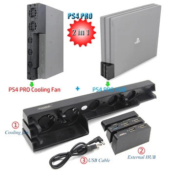 Køler køleventilator Kontrol for Sony PS4-Spil Konsol, Playstation playstation PS 4 Pro Controller DC 5V USB Gadget Tilbehør